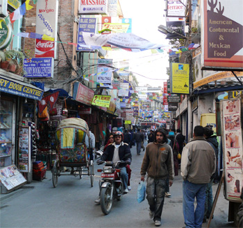 Shopping area in Kathmandu