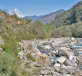 Mountain river on the way to Gandhruk